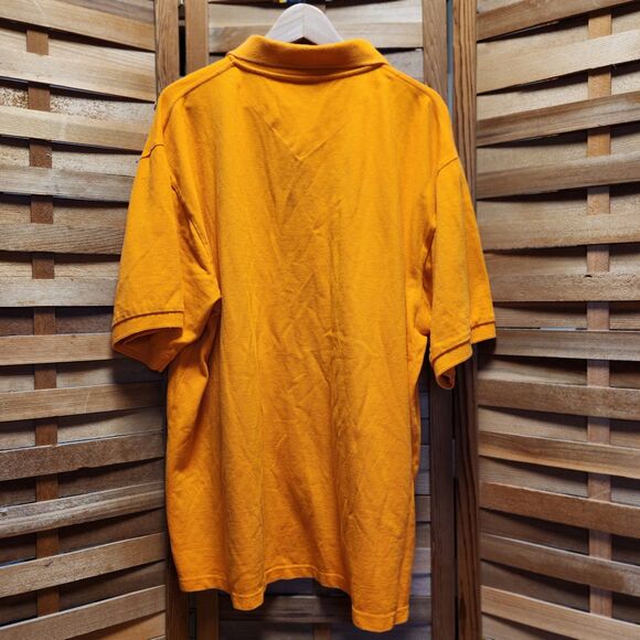 BKLYN Orange Short Sleeve Cotton Polo Men's Size XXL - Picture 3 of 8